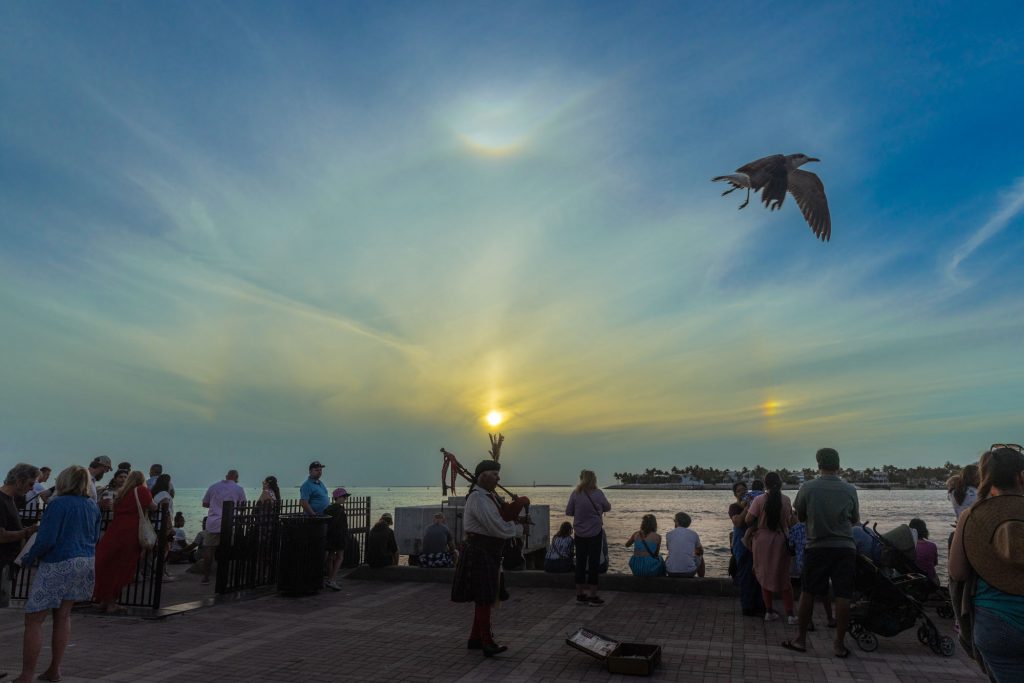 sunset celebration in key west