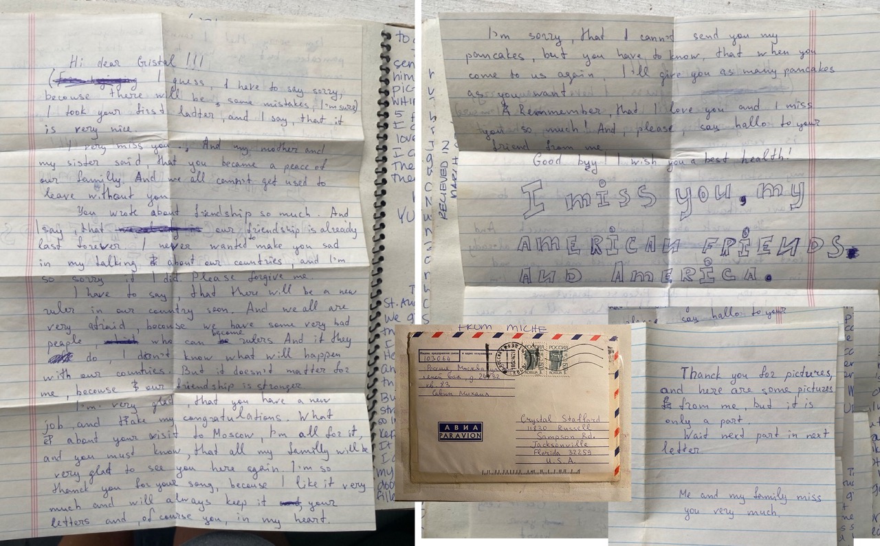 A letter from my long lost friend in Russia, Miche.